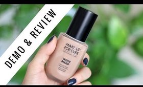MAKE UP FOR EVER Water Blend Foundation Demo & Review