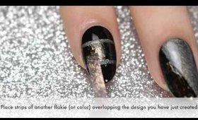 Dark Metallic Colorblock Nail Art | Lacquerstyle