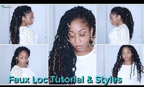 EASY CROCHET FAUX LOCS 🔥5 EASY STYLES DECORATED WITH GOLD ACCESSORIES   ☆  Samsbeauty 🕊🔥