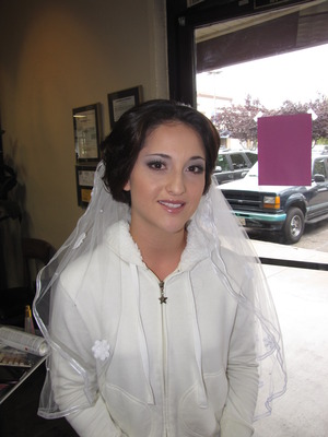 Bride's makeup and hair by me