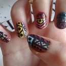 tribal nail art