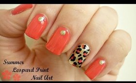 Elegant Summer Leopard Print Nail Art!