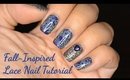 Fall Inspired Lace Nail Tutorial | FromBrainsToBeauty