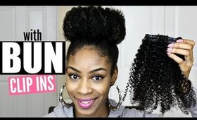 High Messy Bun Tutorial for Natural Hair► Clip Ins