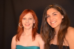 me and my bestie getting our pics taken on prom night