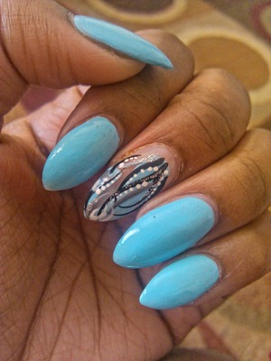 Baby blue nails....Nailed that!