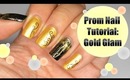 Prom Nail Tutorial: Gold Glam feat. Water Decals | FromBrainsToBeauty