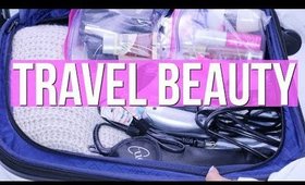 TRAVEL BEAUTY : MAKEUP AND HAIR PRODUCTS I HOW TO PACK FOR A TRIP! | SCCASTANEDA