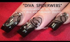 Diva Spiderweb Halloween Nail Art