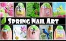 SPRING NAIL ART DESIGNS | EASY FRENCH TIP GRADIENT NAIL TUTORIAL STICKER FIMO FLOWER BUTTERFLY