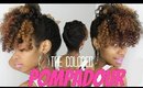 Classic Natural Hair Pompadour with Blonde Clip Ins