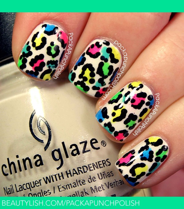 Neon Leopard Print Nail Art | Samantha S.'s (packapunchpolish) Photo ...