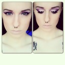 purple eyeliner makeup look