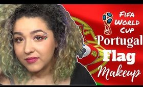 Portugal Flag Inspired Makeup Tutorial -Fifa World Cup- (NoBlandMakeup)