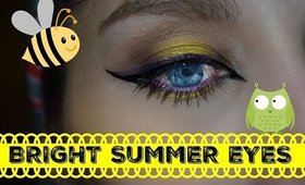 BRIGHT YELLOW & PURPLE SUMMER EYES