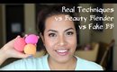 Real Techniques vs  Beauty Blender vs Fake BB | Demo & Washing