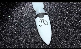 Moschino Inspired Black and White Nail Tutorial! (NextTopNailArtistTop18)