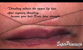 UPPER LIP Threading facial hair removal easy simple free method