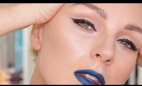 Blue Lips / Crazy Black Liner Makeup