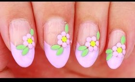 Simple Studded Flowers nail art