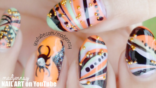 Water Marble Halloween Nail Art | Madjennsy N.'s (madjennsy) Photo | Beautylish Water Marble Halloween Nail Art | Madjennsy N.'s (madjennsy) Photo | Beautylish