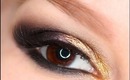 Golden Smokey Eye makeup 