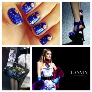 the 1st of a 5 part series inspired by baroque trends seen in this years NYFW. This ones based on the rich blues and gold details seen in LANVIN show. Full Tutorial @ 
http://smilingelee.blogspot.com/2012/09/baroque-mani-option-1.html
