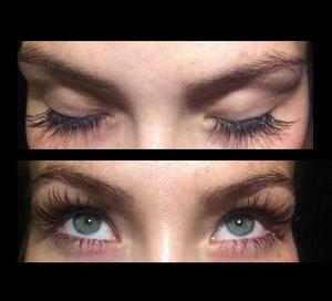 I made my first lash extensions on my friend...!