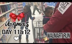 Vlogmas Day 11&12 - WALMART RUN | Jessica Chanell