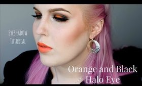 Black and Orange Halo Eyeshadow Tutorial