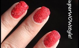 HOT RED! ♦ Glitter & Velvet Nails! ♦ Easy Nail Designs for Beginners & Easy Nail Art (superWOwstyle)