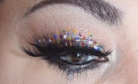 Christmas Lights Inspired MakeUp * Maquillaje Ispirado En luces De Navidad Tutorial