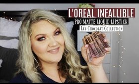 L'OREAL INFALLIBLE PRO MATTE LIQUID LIPSTICK LES CHOCOLAT | SWATCHES