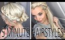 5 MINUTE HAIRSTYLES | QUICK, EASY, EFFORTLESS 2016
