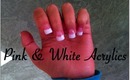 ♡ DIY: Pink & White Acrylic Nails - NO DRILL!