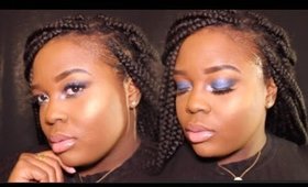 Sexy Midnight Blue NYE Makeup Tutorial | NEW YEARS EVE MAKEUP | WOC