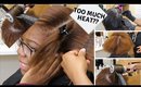 DETAILED Silk Press and Color on transitioning natural hair!
