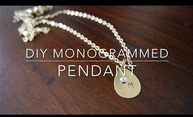 DIY Monogrammed Pendant
