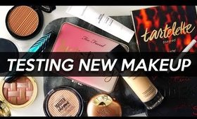 TESTING NEW MAKEUP! Tarte Toasted, Too Faced Peachy Mattes & More! | Jamie Paige