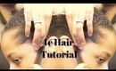 How to slick down 4c natural hair | low sleek ponytail tutorial