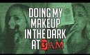 FULL FACE OF MAKEUP IN THE DARK AT 3AM CHALLENGE