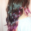 Curly Purple Dip-Dye 