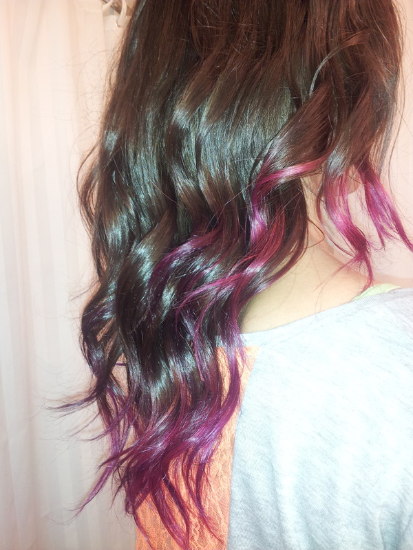 Curly Purple Dip-Dye | Ashlinn W.'s Photo | Beautylish