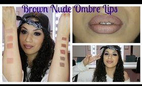 Brown Nude Ombre Lip Combos | Janbeautary Day 16