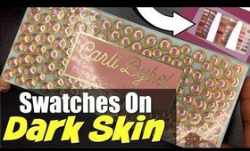 Carli Bybel X ABH, Live Swatches on Dark Skin
