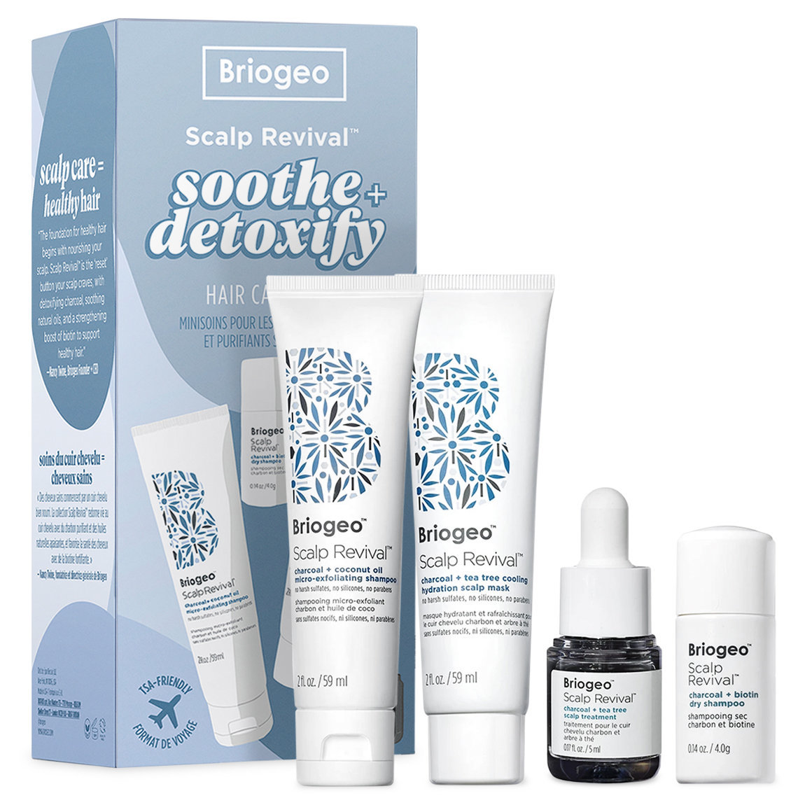 Briogeo Scalp Revival™ Soothe + Detoxify Travel Set for Dry, Itchy, Oily Scalp alternative view 1 - product swatch.