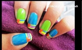 Easy Stripes nail design.