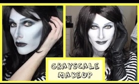Grayscale Drag Queen Makeup Transformation