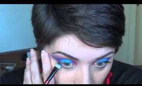 A touch of blue! Makeup for my volunteering Job!