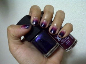 ombre nails inspired by this tutorial - http://www.beautylish.com/a/vmspg/ombr-nail-tutorial-